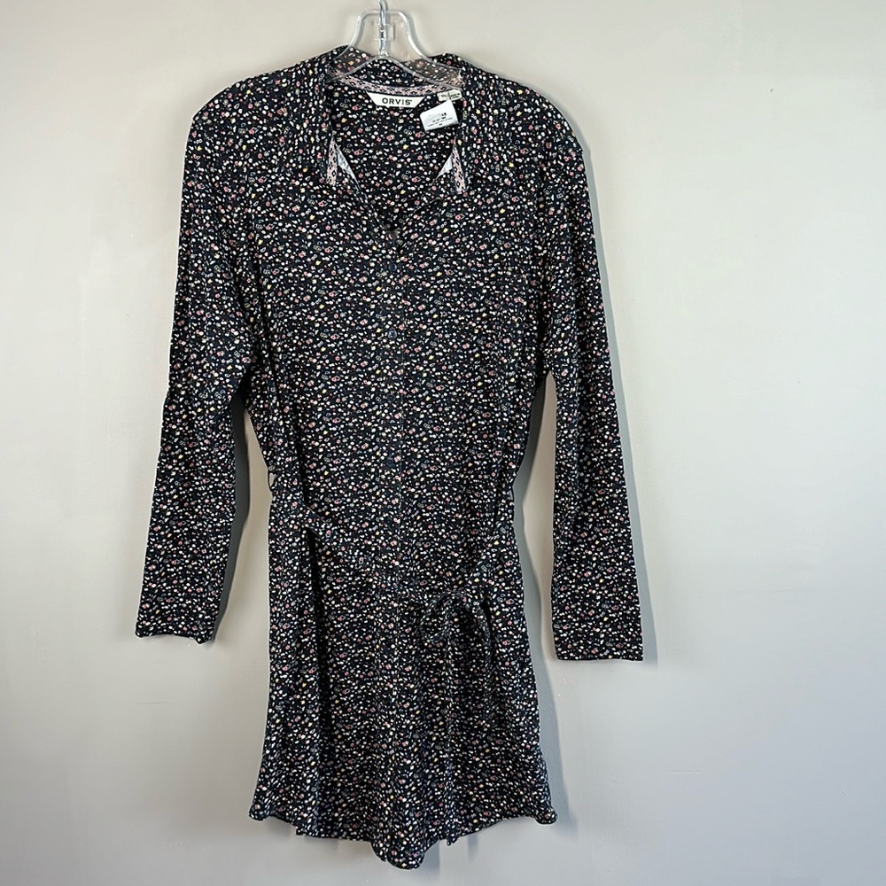 NWT Orvis Ditsy Floral Button Down Shirt‎ Dress Size M